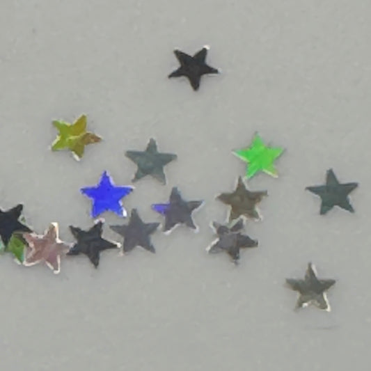 Silver Holographic Stars